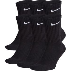 Nike Crew Socks 6-Pack Dri-FIT Black White Swoosh Medium New